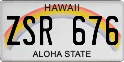 HI license plate ZSR676