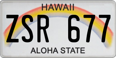 HI license plate ZSR677
