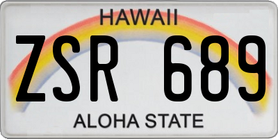 HI license plate ZSR689