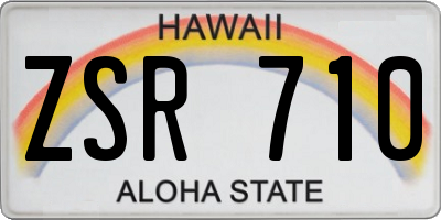 HI license plate ZSR710