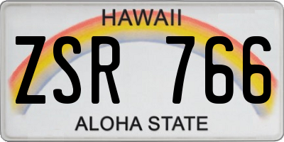 HI license plate ZSR766