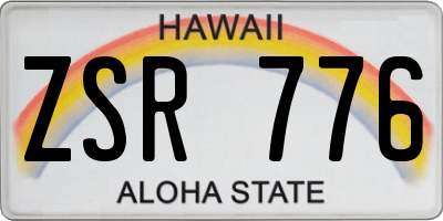 HI license plate ZSR776