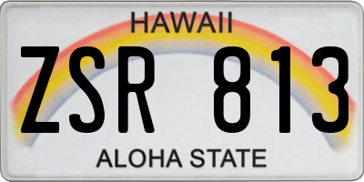 HI license plate ZSR813