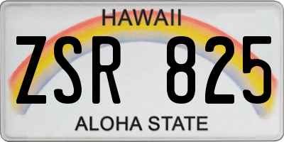 HI license plate ZSR825