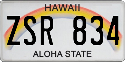 HI license plate ZSR834