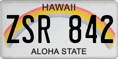 HI license plate ZSR842