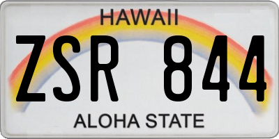 HI license plate ZSR844