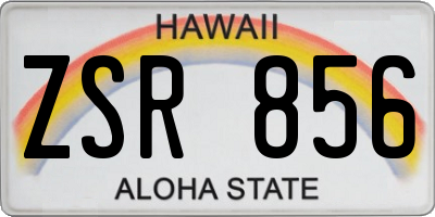 HI license plate ZSR856