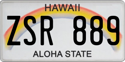 HI license plate ZSR889