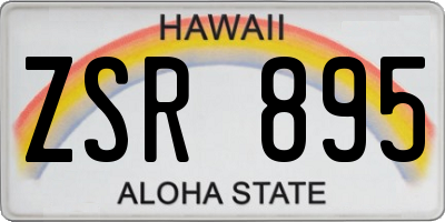 HI license plate ZSR895