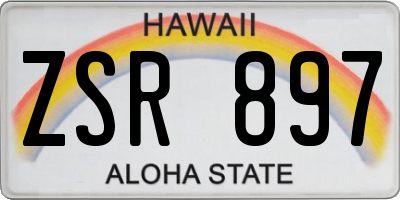 HI license plate ZSR897