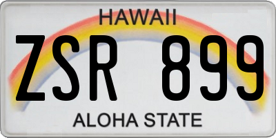 HI license plate ZSR899