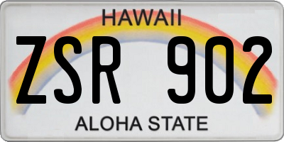 HI license plate ZSR902