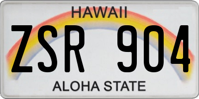 HI license plate ZSR904