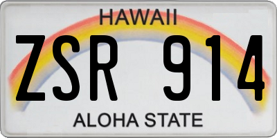 HI license plate ZSR914