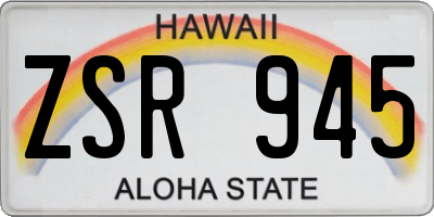 HI license plate ZSR945
