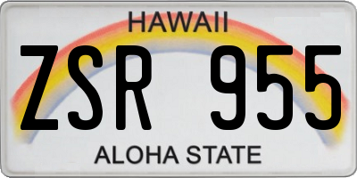 HI license plate ZSR955