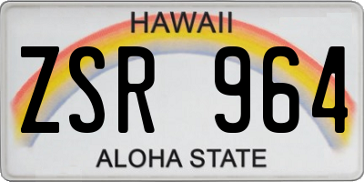 HI license plate ZSR964