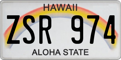 HI license plate ZSR974
