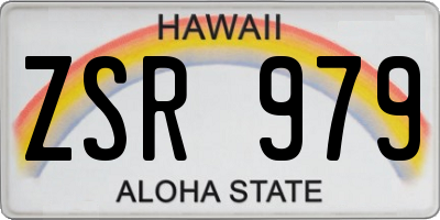 HI license plate ZSR979