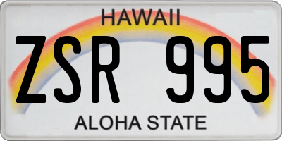 HI license plate ZSR995