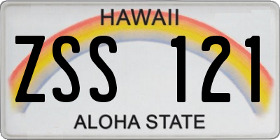 HI license plate ZSS121