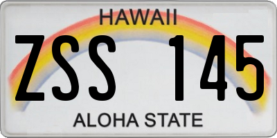 HI license plate ZSS145