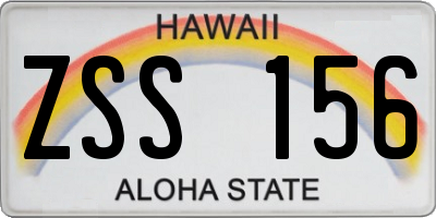 HI license plate ZSS156