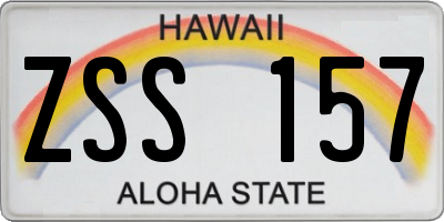 HI license plate ZSS157