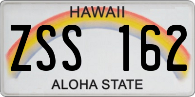 HI license plate ZSS162