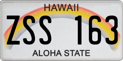 HI license plate ZSS163