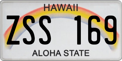 HI license plate ZSS169