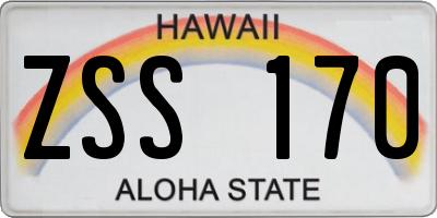 HI license plate ZSS170