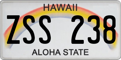 HI license plate ZSS238