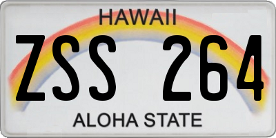 HI license plate ZSS264