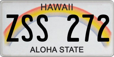 HI license plate ZSS272
