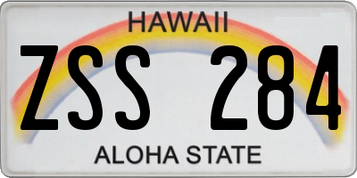 HI license plate ZSS284