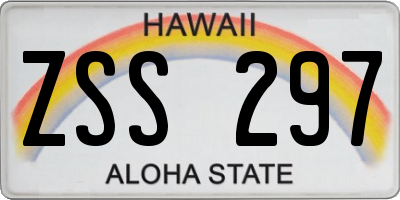 HI license plate ZSS297