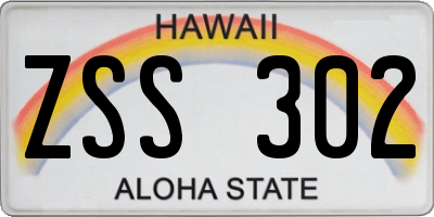 HI license plate ZSS302