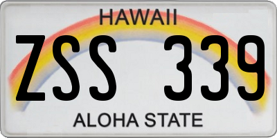 HI license plate ZSS339