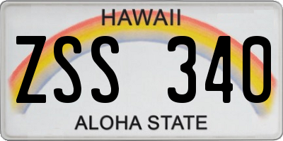 HI license plate ZSS340