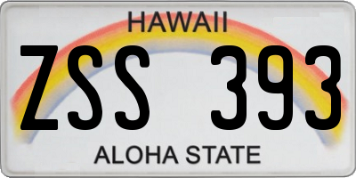 HI license plate ZSS393