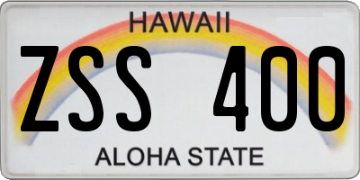 HI license plate ZSS400