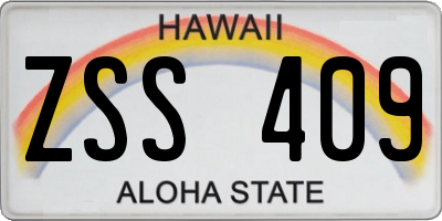 HI license plate ZSS409