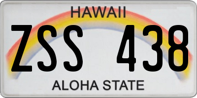 HI license plate ZSS438