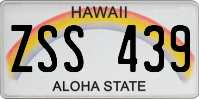 HI license plate ZSS439