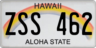 HI license plate ZSS462