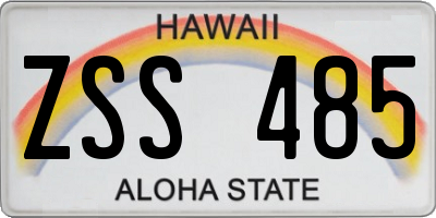 HI license plate ZSS485