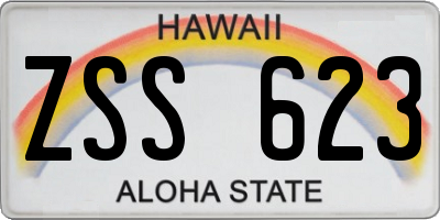 HI license plate ZSS623