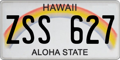 HI license plate ZSS627